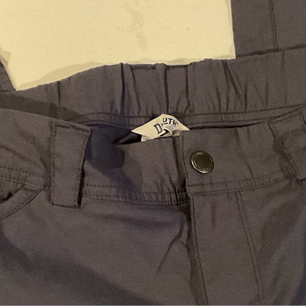 Duluth Trading Co. Charcoal Cargo Capri Pants
